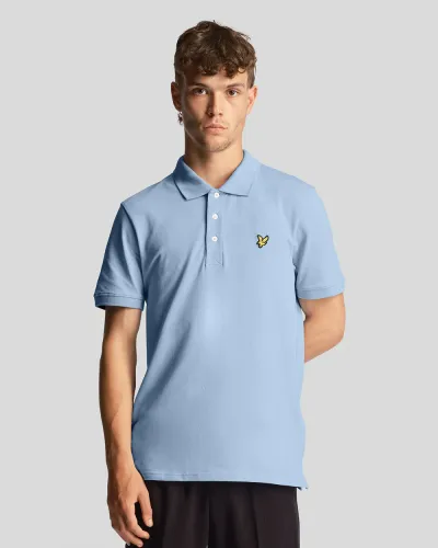 Plain Polo Shirt W487 Light Blue 
